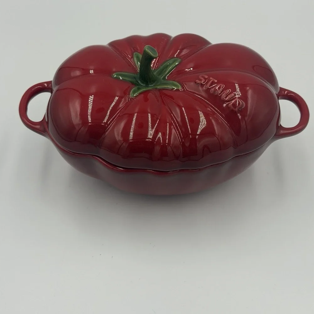 Staub Ceramic 16-oz Petite Tomato Shaped Cocotte - Cherry